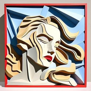 3D model Roy Lichtenstein American artist (STL)